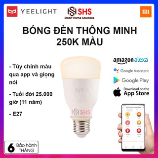 Bóng Đèn Thông Minh Yeelight white bulb V2, 250k màu, hỗ trợ Apple Homekit, YLDP05YL, SHS Vietnam