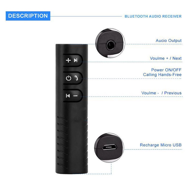 Thiết Bị Nhận Âm Thanh Bluetooth 3.5 AUX