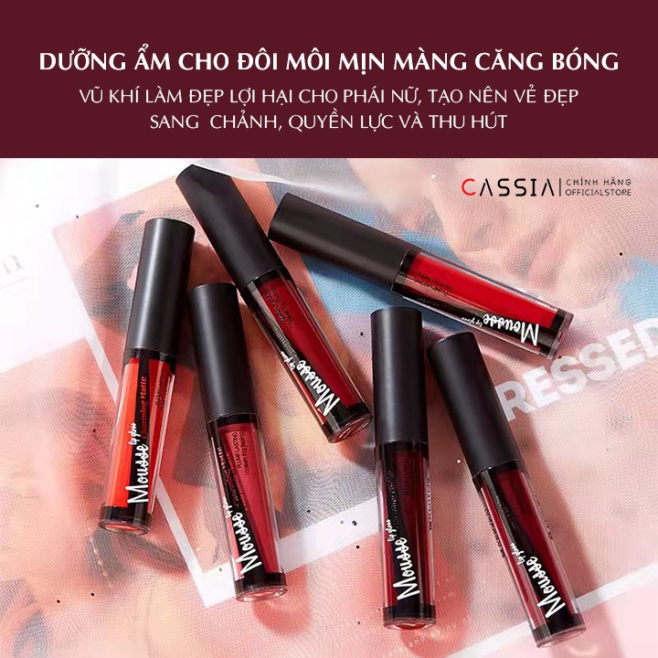 Son tint bóng mịn mượt lấp lánh, Son bóng nội địa trung Water Gloss tạo bờ môi siêu căng đầy gợi cảm 4 màu tôn da