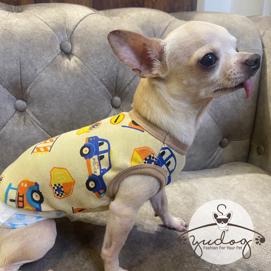 Áo thun sát nách cho chó mèo - đồ cho chó mèo thun cotton yudog