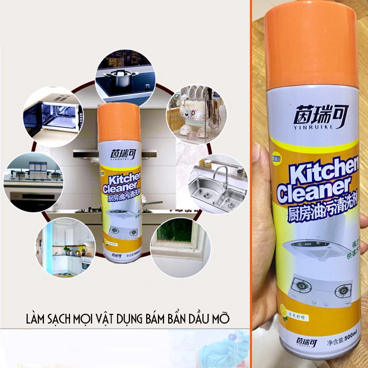 Chai Xịt Tẩy Rửa Đa Năng Kitchen Cleaner 500ml – Tẩy Rửa Nhà Bếp Dạng Bọt - Nước tẩy rửa nhà bếp