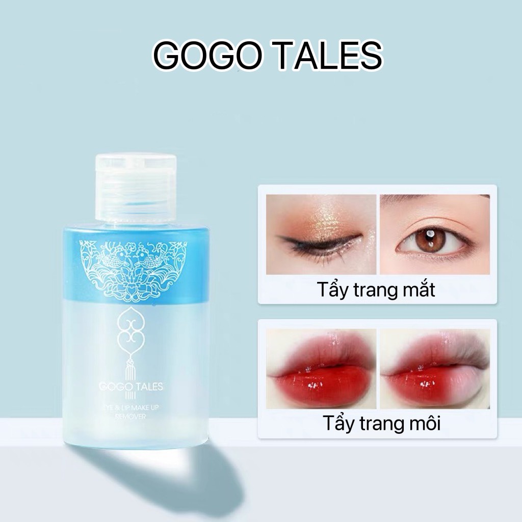 Nước tẩy trang mắt môi GOGO TALES Clean Eye And Lip Make Up Remover GT273 Đào HEYXI PeachGentle gogotales HEYX02 GOGO113