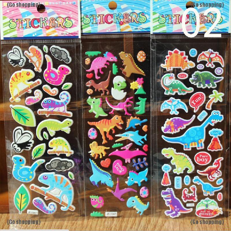 Bộ 10 Miếng Dán Họa Tiết Hoạt Hình 3D Dễ Thương