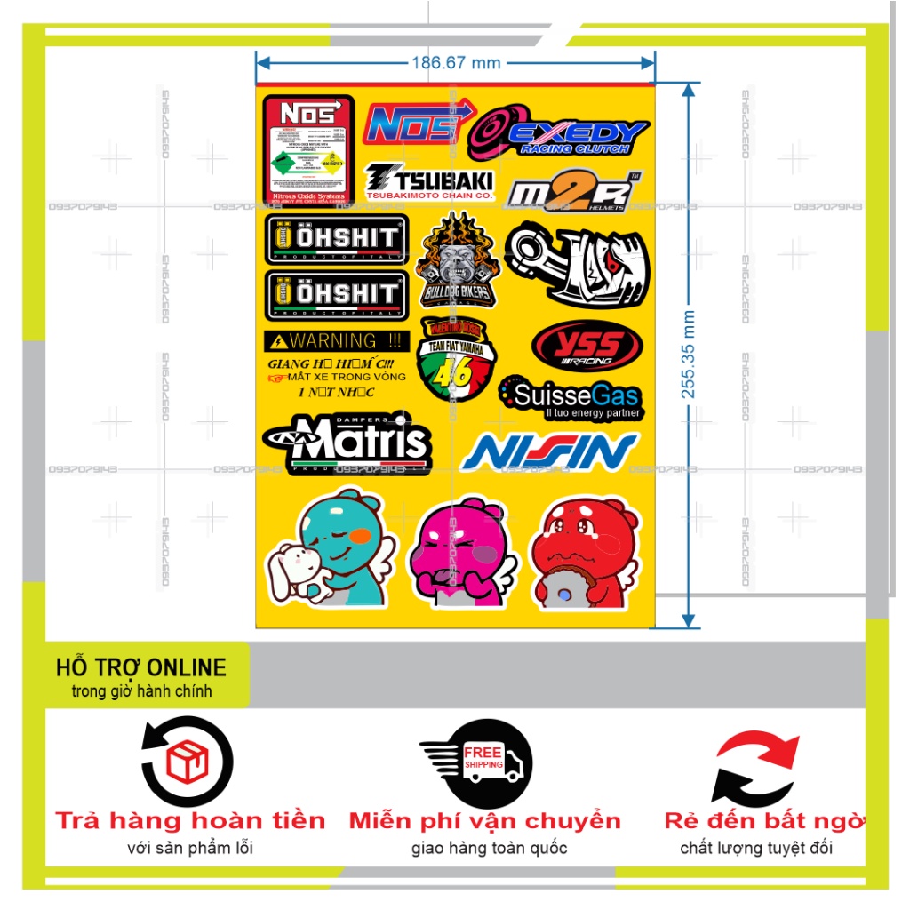 LOGO STICKER DÁN XE MÁY M20 - SHINDECAL2