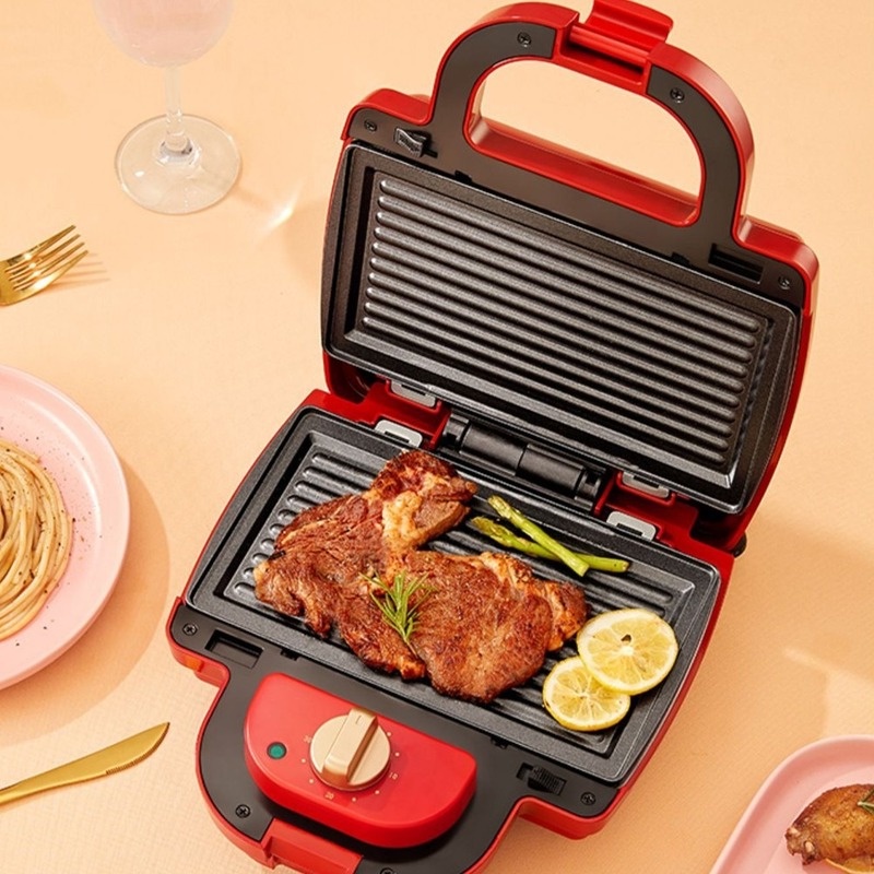 Máy Nướng Bánh Sandwich 30 Phút 750-watts 5 Trong 1 Chống Dính Có Thể Tháo Rời
