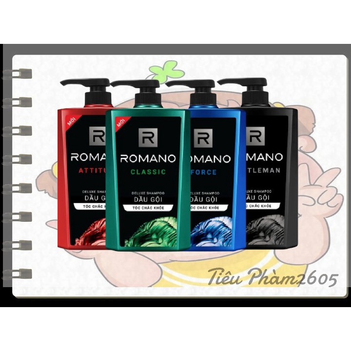 (HOT) Dầu Gội ROMANO 650G MÀU TÙY CHỌN.