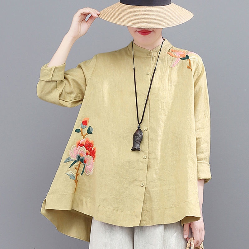 Áo Kiểu Thêu Hoa Phong Cách Cổ Điển CAL1282