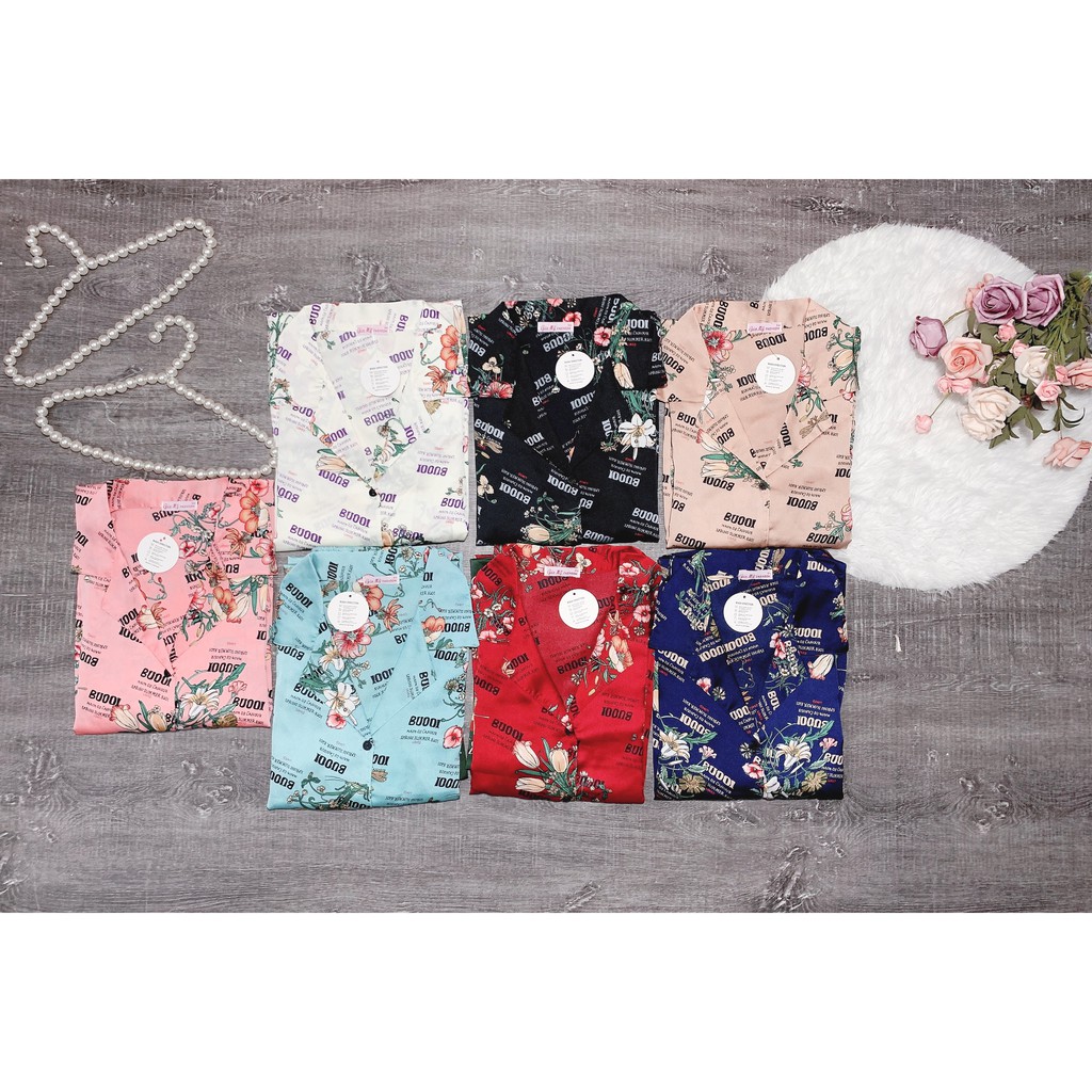 PIJAMA SATIN PHỐI TAY ( TAY DÀI QUẦN DÀI )