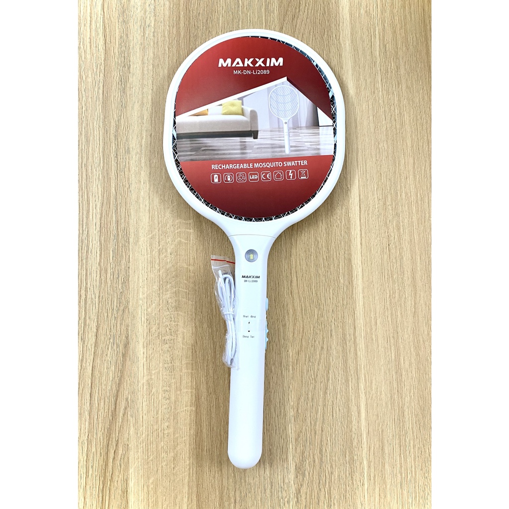 Vợt muỗi có chế độ đèn bắt muỗi Makxim, có vợt thường đi kèm sản phẩm