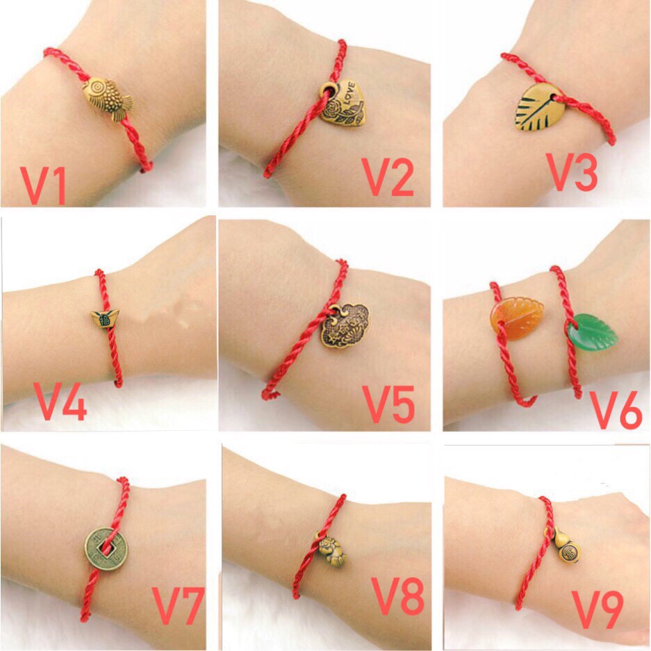 Vòng tay chỉ đỏ nam nữ may mắn, mang vào mang lại tiền tài lộc phát ( GIAO NGẪU NHIÊN)