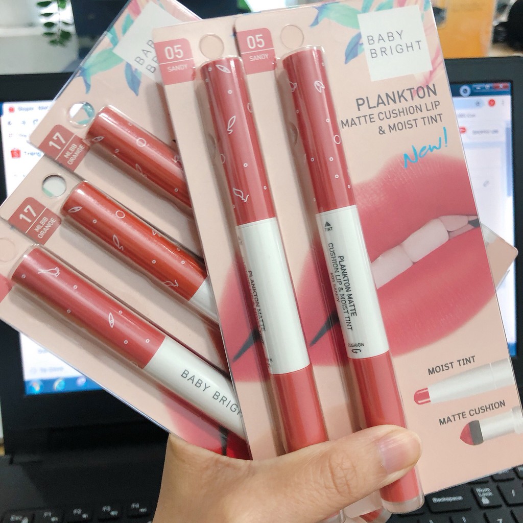[Kết Hợp Dưỡng Môi] Son Lì 2 Đầu Baby Bright Matte Cushion Lip & Moist Tint | BigBuy360 - bigbuy360.vn