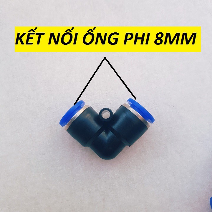 Co góc nối nhanh ống 8mm phun sương