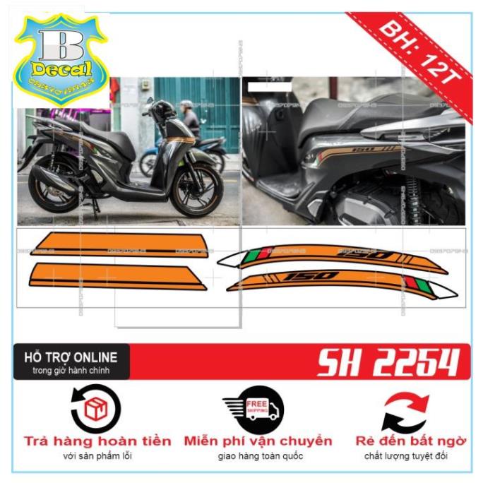 ( Quí khách vui lòng mang ra tiệm cho thợ dán ) Tem SH 2020 DÁN XE XÁM HOẶC ĐEN [Bi Decal]