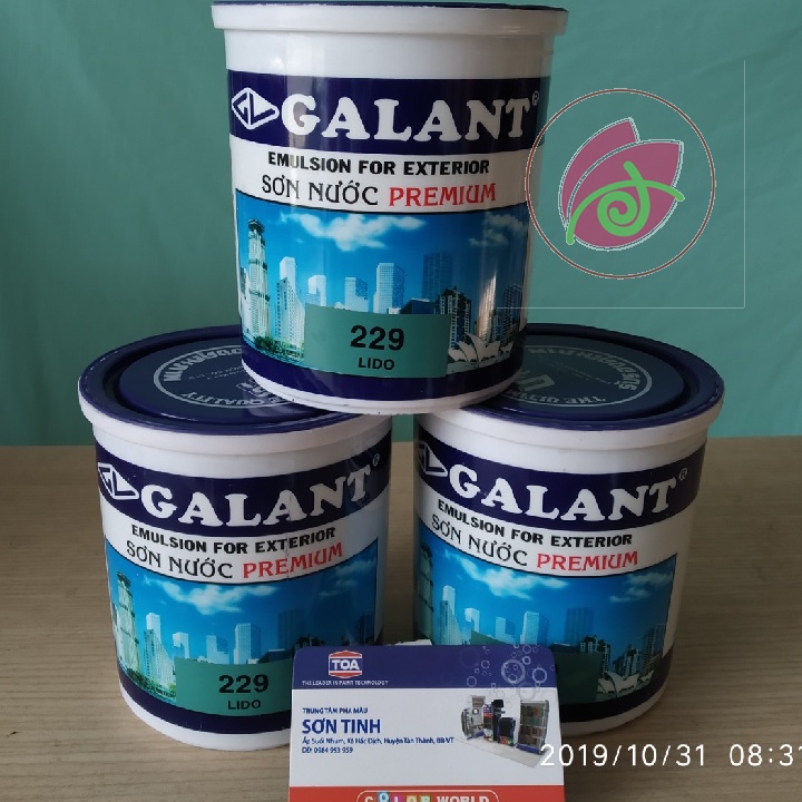 Sơn nước ngoại thất Premium Galant màu xanh ngọc đậm 229 ( 800ml ~ 1Kg )