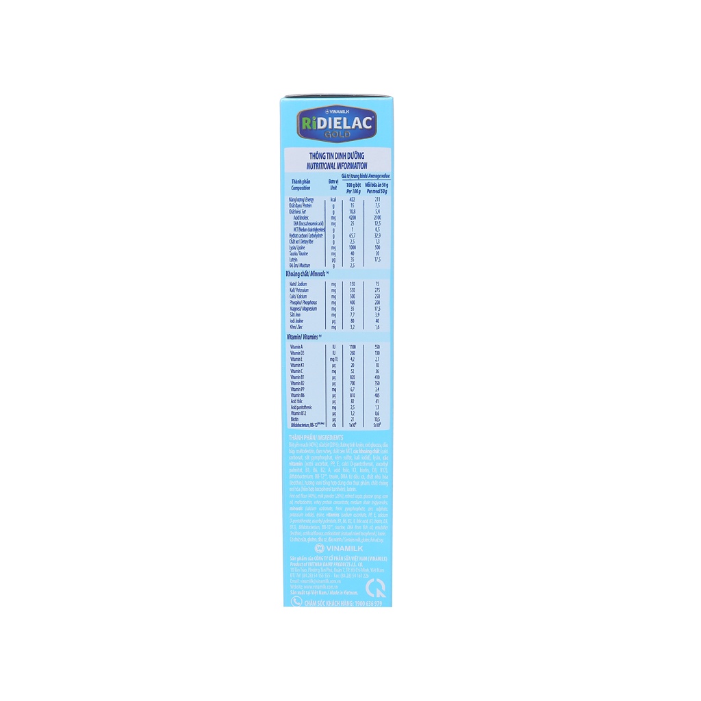 Bột ăn dặm Vinamilk Ridielac yến mạch sữa hộp 200g (6 - 24 tháng)