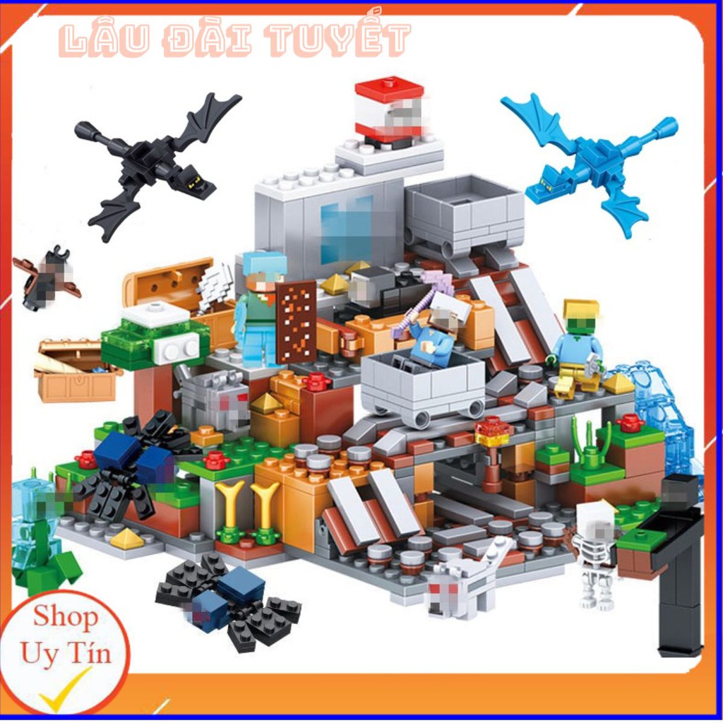 💖SIÊU QUÀ TẶNG💖 Lego Minecraft Hang Động Trên Đỉnh Núi Tuyết💖Chuỗi Lego Minecraft My World