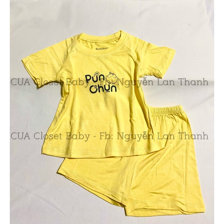 Bộ cộc tay raglan Punchun chất siêu mềm cho bé