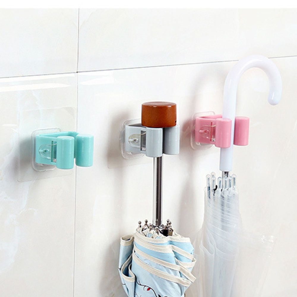 Móc Treo Chổi/ Cây Lau Nhà Tự Dính Đa Năng Tiện Dụng Cho Nhà Bếp/Phòng Tắm