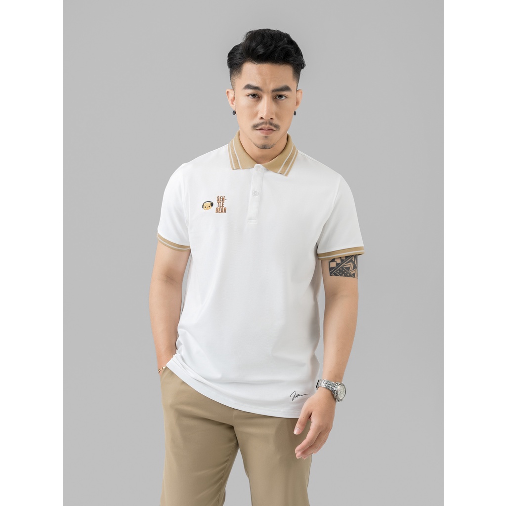 Áo Polo nam cổ bẻ ELEGANTBEAR vải cá sấu Cotton CVC, chuẩn form, trẻ trung - thanh lịch - HAPPYHOW