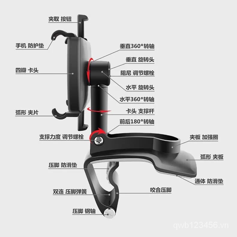 Giá Đỡ Điện Thoại Ô Tô Mới Nội Thất Xe Hơi Với Phổ Đa Chức Năng Điều Khiển Bảng Điều Khiển Gương Chiếu Hậu Hỗ Trợ Điều Hướng Tạo Tác