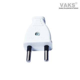01 cái Phích cắm điện tròn 7216 - 10A - 250V - Nhựa chống vỡ - sx tại Việt nam