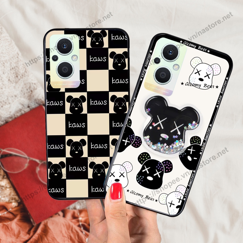 Ốp lưng Oppo Reno7 /  Reno 7Z 5G / Reno 7 trái tim họa tiết caro, mikey họa tiết beabrick kaws cute