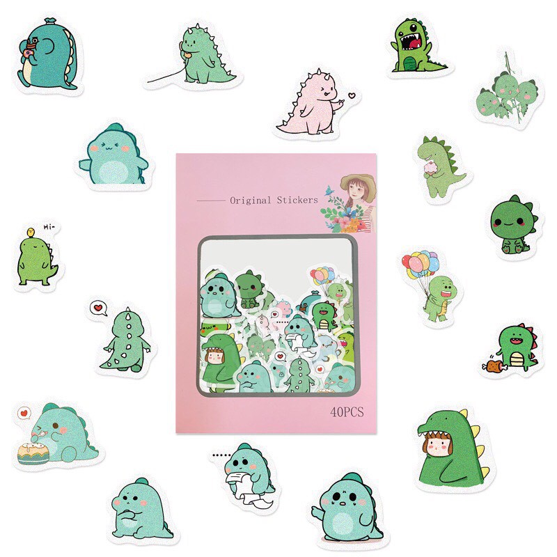 Set 40 Miếng Sticker Trang Trí Sổ, Vở Xinh Xắn MÃ ST2136