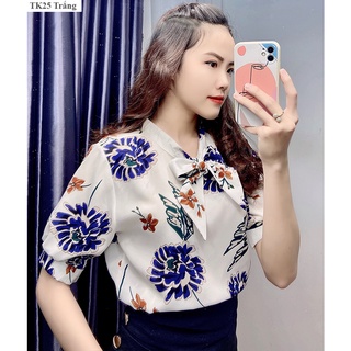 Áo sơ mi nữ kiểu cột nơ - TK25