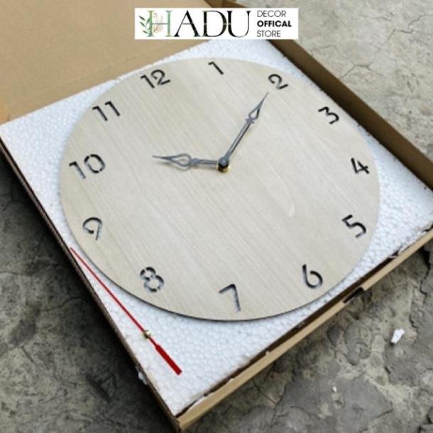 Đồng hồ Gỗ treo tường độc đáo Hadu028 thiết kế mới - HaduDecor