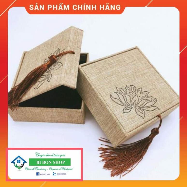 *HOT* Hộp Gấm chữ tàu đựng Trang Sức, Vòng Phong Thủy KT 10x10cm