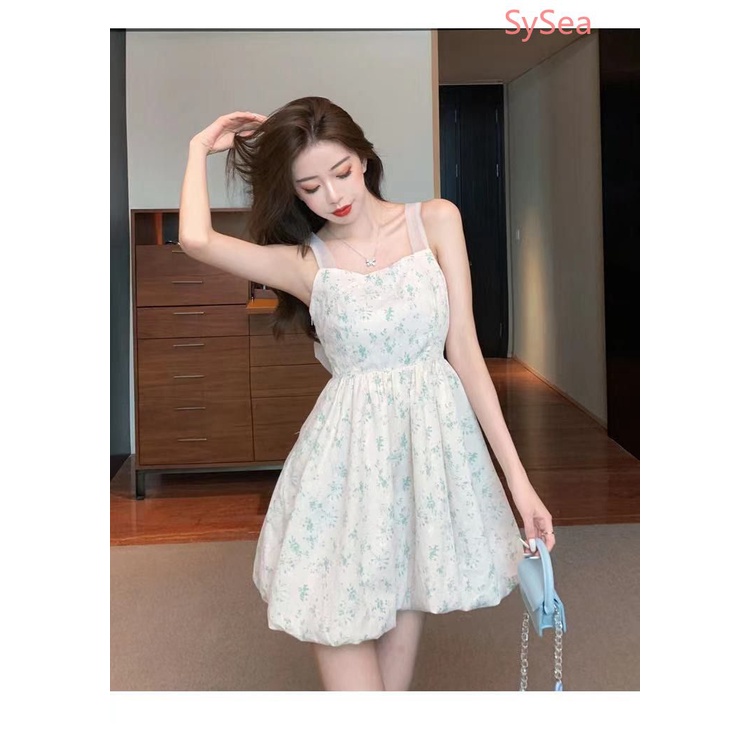 Đầm Hai Dây Hở Lưng Thắt Nơ Quyến Rũ Thời Trang Hè Cho Nữ