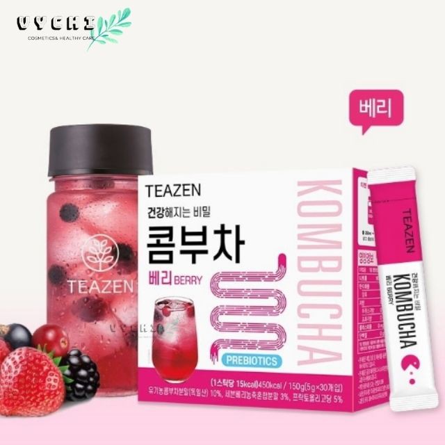 Trà Kombucha Teazen Berry Hàn Quốc 30 gói ( Date 2023)