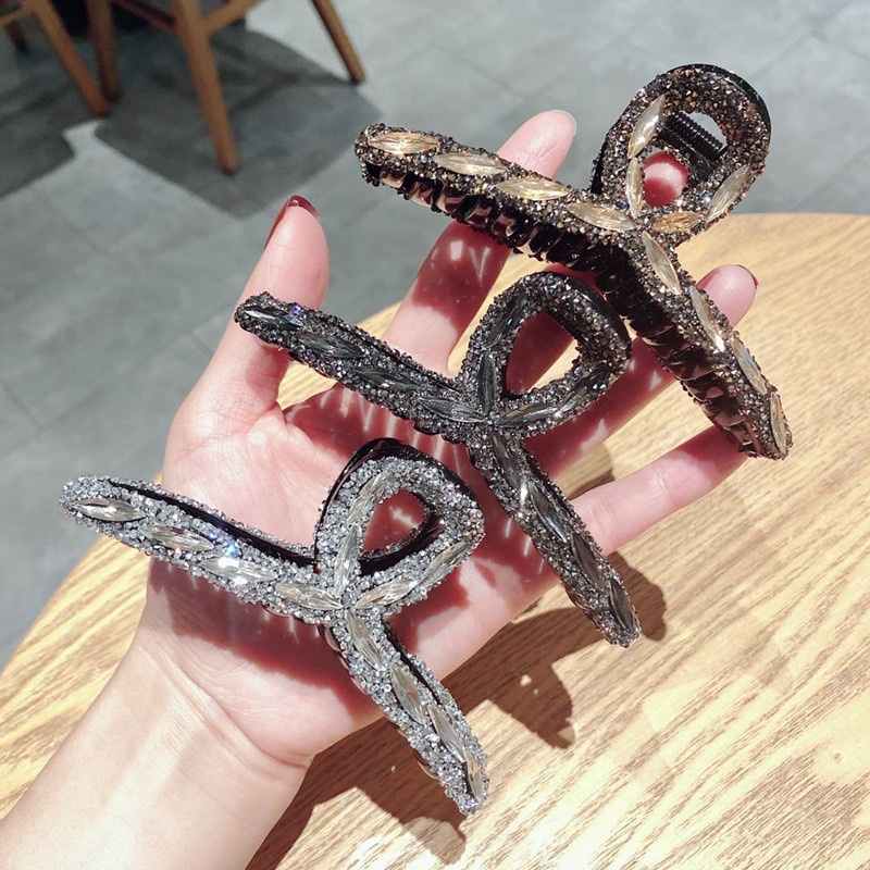 Cặp tóc ngoặm Hàn Quốc đính hạt sáng