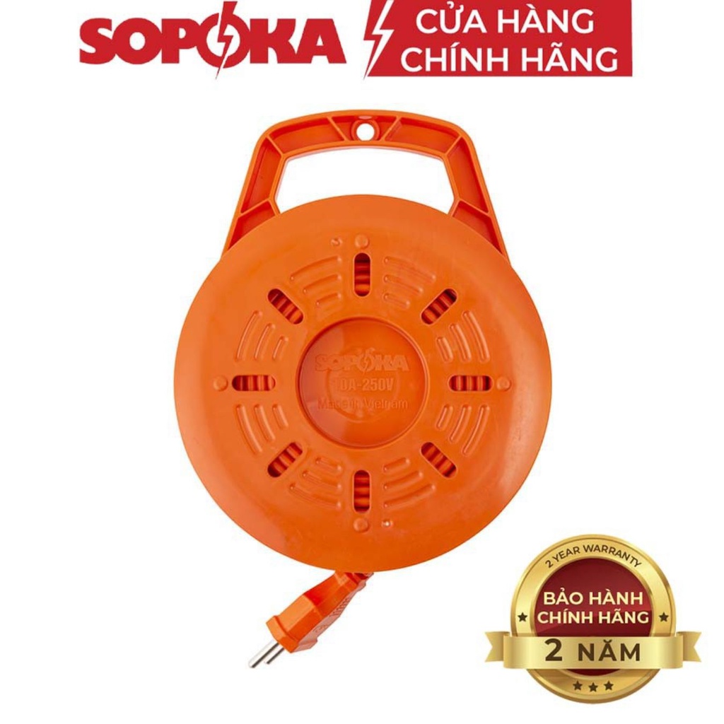 Ổ cắm điện quay tròn đa năng SOPOKA cao cấp chính hãng, dây dài 4.5m-7.5m, ổ cuốn dây lõi chịu nhiệt, chống cháy, bền