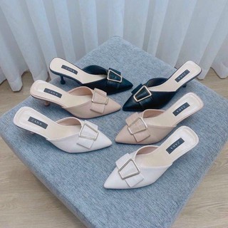 Có sẵn Sục cao gót,dép nữ, sục nữ mũi nhọn 5cm da mềm, êm chân