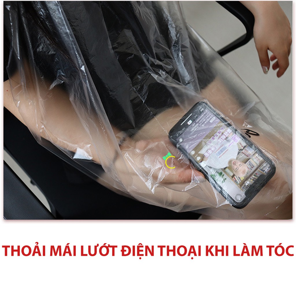 1 Túi 100 cái áo choàng nylon PE dùng 1 lần để uốn duỗi nhuộm tóc - CMPK119 - Cami