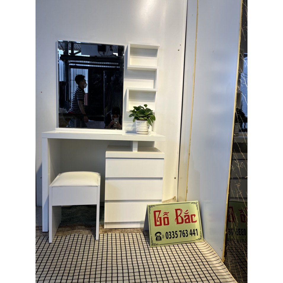 Bàn trang điểm gỗ MDF phủ melamine bóng đẹp