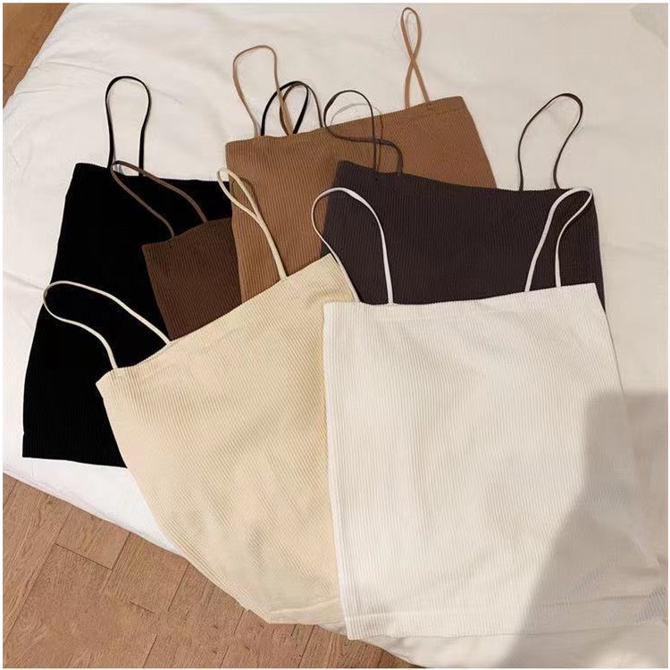 DUNEA Áo hai dây cố định có mút đệm ngực thời trang quyến rũ cho nữ