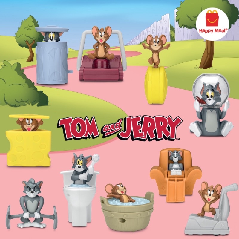 (NEW 100%, CÒN SEAL) Đồ Chơi Mc Donald’s Bộ Sưu Tập Tom và Jerry