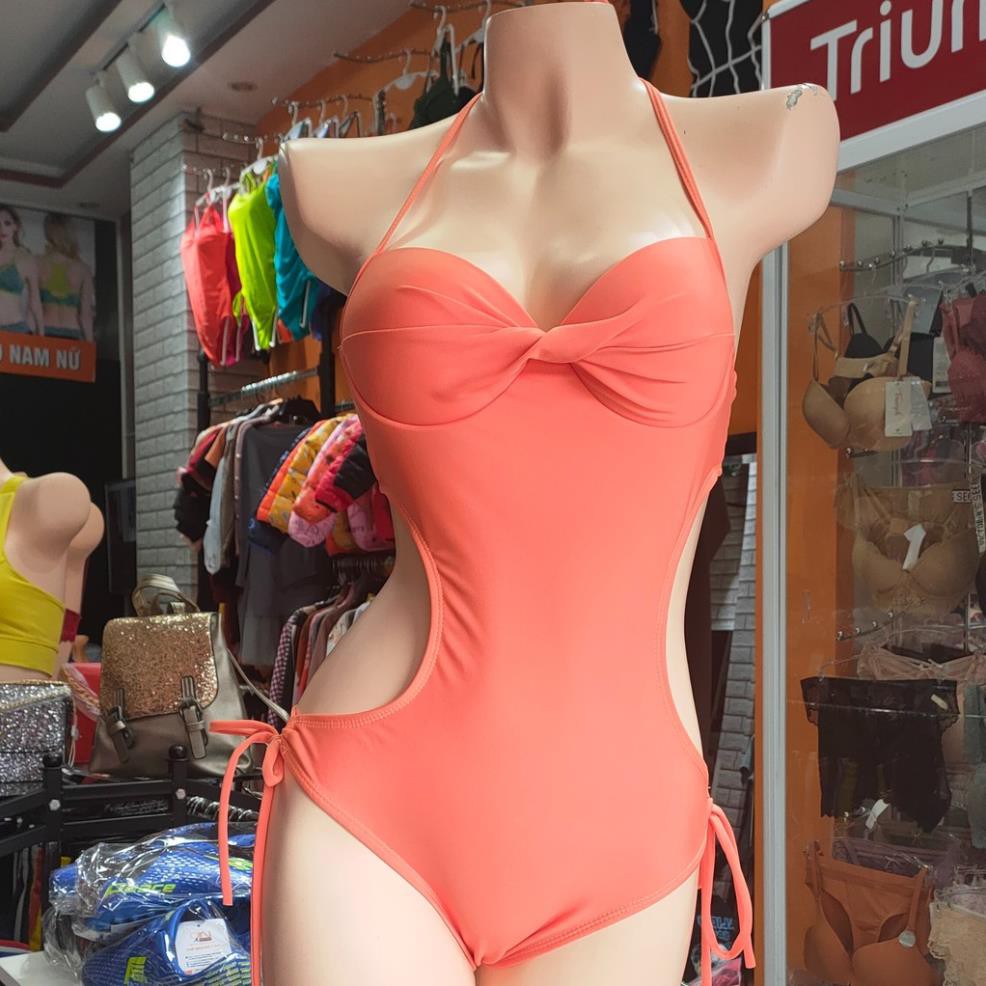 Bikini Bộ Bơi Nữ Một Mảnh Khoét Eo Nhiều Màu Freesize BHV056