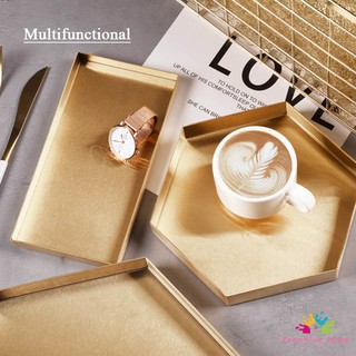 Luxurious Metal Storage Tray Gold Oval Dotted Fruit Plate Small Items Jewelry Display Tray