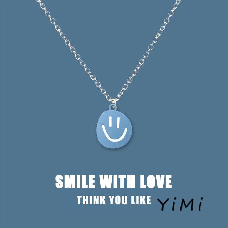 Dây chuyền mặt hình mặt cười nhiều màu sắc dễ thương cho cặp đôi