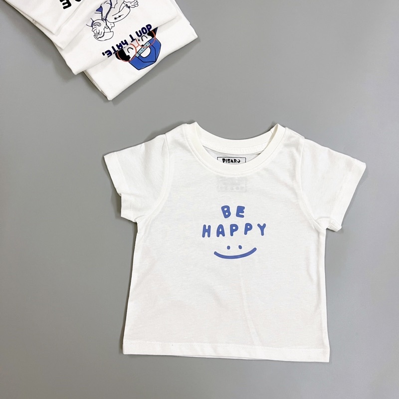 Áo thun cotton trẻ em 1 tuổi đến 8 tuổi, áo phông hè ngắn tay cao cấp Pisaro Kids