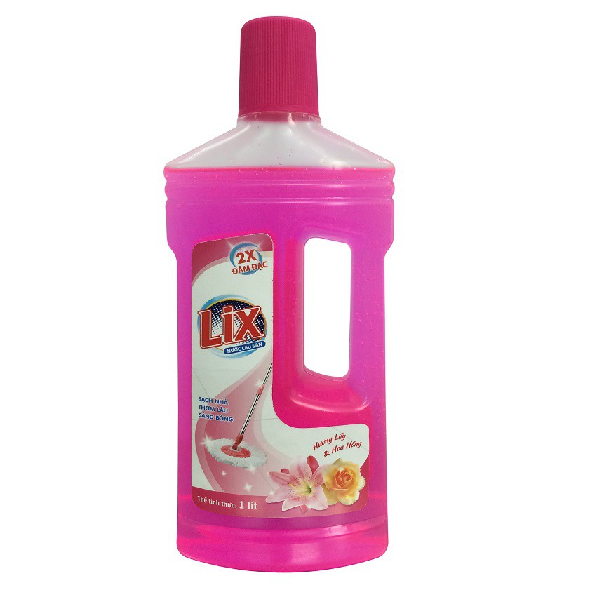 Nước Lau sàn LIX Hương LiLy và Hoa Hồng Chai 1L - LSL02