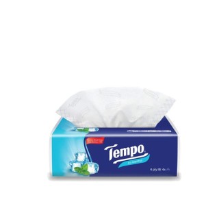 Hộp khăn giấy TEMPO Box Facial Tissues ICy Menthol - khăn giấy khô 90 Tờ/hộp