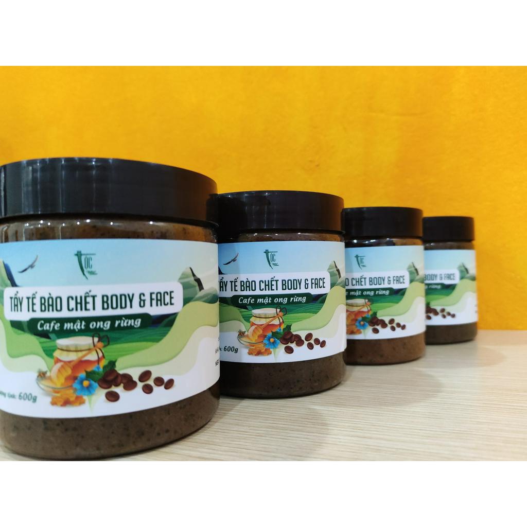 Tẩy tế bào chết Body & Face - Cafe mật ong rừng Tộc Natural Việt Nam 600g