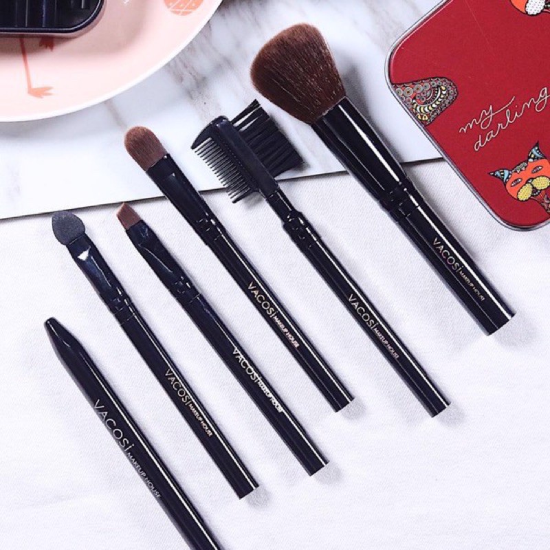 BỘ CỌ VACOSI MY DARLING TRAVEL BRUSH SET 6 CÂY