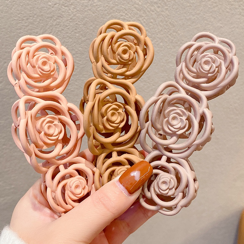 Kẹp Tóc Hình Hoa Trà Cỡ Lớn Thời Trang Hàn Quốc Ngọt Ngào Cho Nữ