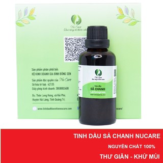 Tinh dầu sả chanh đuổi muỗi (chọn mùi) NuCare, Có Phiếu Kiểm Nghiệm, Nguyên Chất 100%, Kháng Khuẩn 50ml