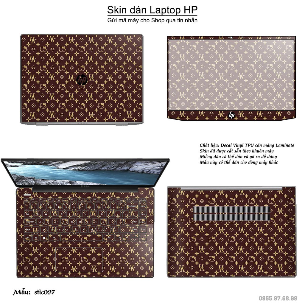 Skin dán Laptop HP in hình Hoa văn sticker nhiều mẫu 5 (inbox mã máy cho Shop)